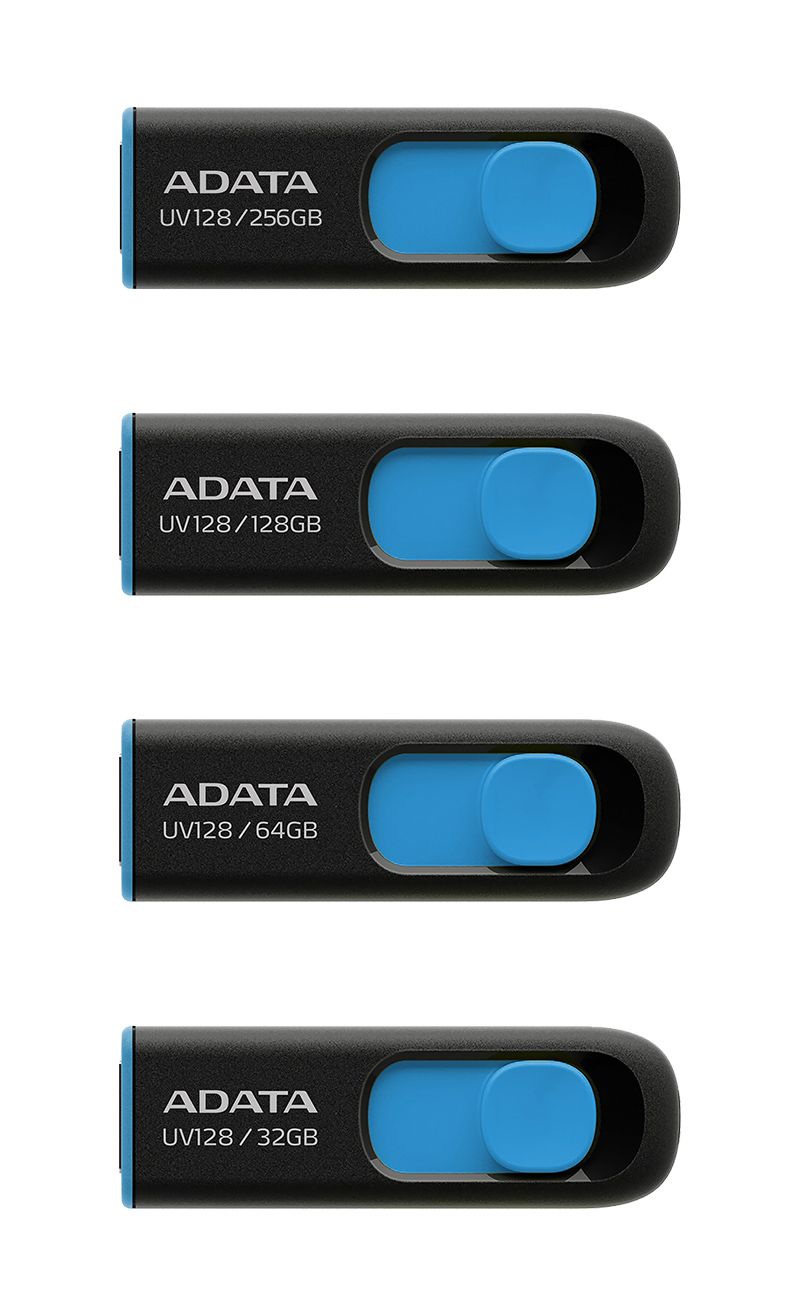 Original ADATA UV128 USB3.2 Gen 1 Flash Drive 32GB Pen Drive Memory Stick 64GB 128GB High Speed 256GB For Laptop Computer_voghion.com