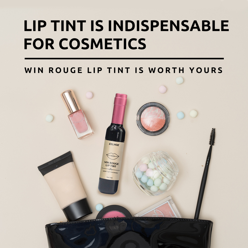 „EELHOE Moulding Lipstick Portable Creative“ vandeniui atsparus, blunkantis, neperšlampamas drėkinamasis raudonojo vyno butelio lūpų glazūra._voghion.com