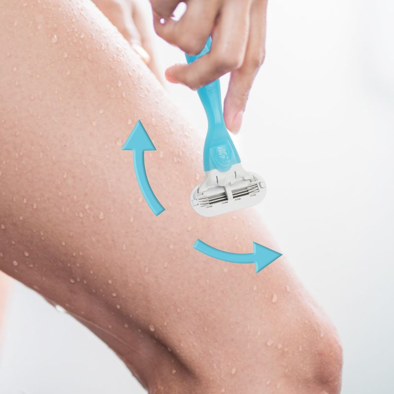 Maquinilla de afeitar de seguridad para mujer, 3 hojas, cuchillas de afeitar en forma de T, Trimme Fusion Venus, casetes reemplazables, cuchillas de afeitar_voghion.com