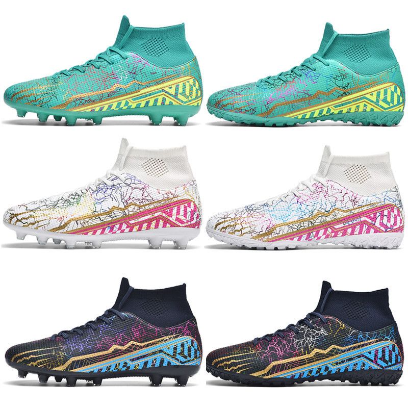 High-top For Men, Women, And Children, TF Artificial Grass AG Cleats, Student Leather Soccer , Large Size Training_voghion.com