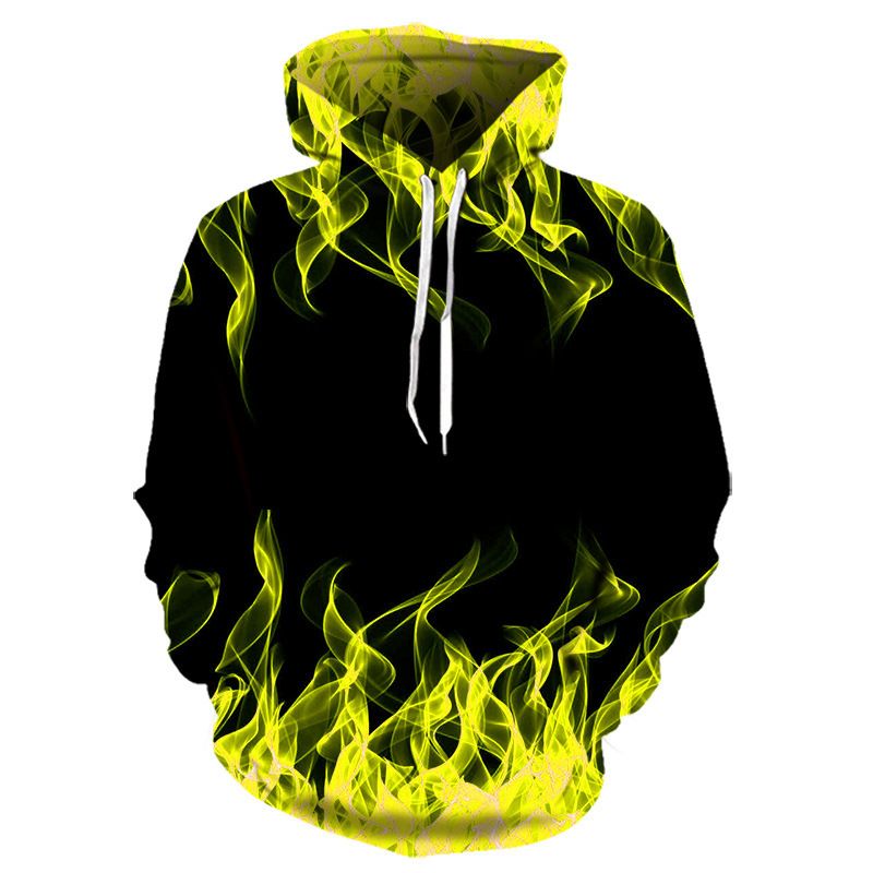 Felpa con cappuccio da uomo con stampa 3D di fiamme creative del 2025, stile Harajuku Y2K, oversize, per bambini, per primavera e autunno_voghion.com