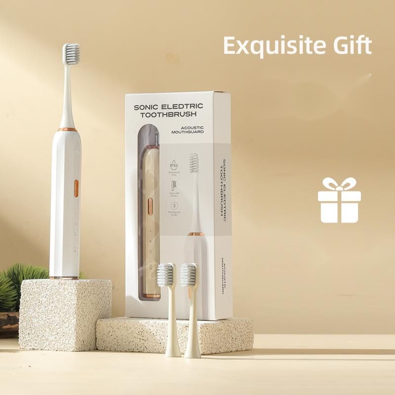 Smart Sonic Toothbrush Set With USB Charging, Auto Timer & Quadpacer, For Adults & Kids, IPX7 Waterproof For Home And Travel_voghion.com