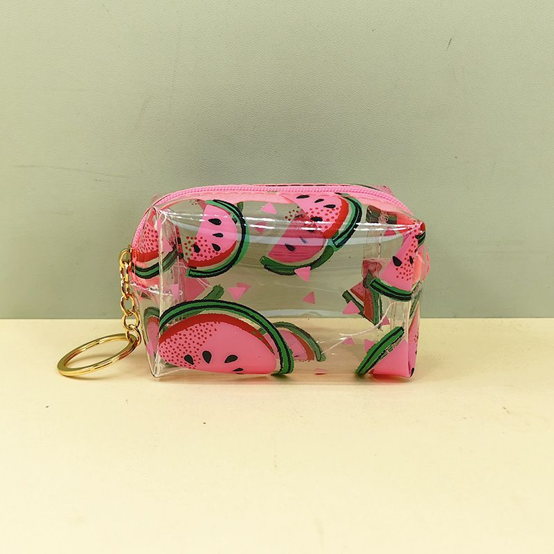 Nuevo monedero impermeable de PVC con estampado para mujer, mini llavero de dibujos animados, bolsa pequeña portátil para guardar monedas_voghion.com