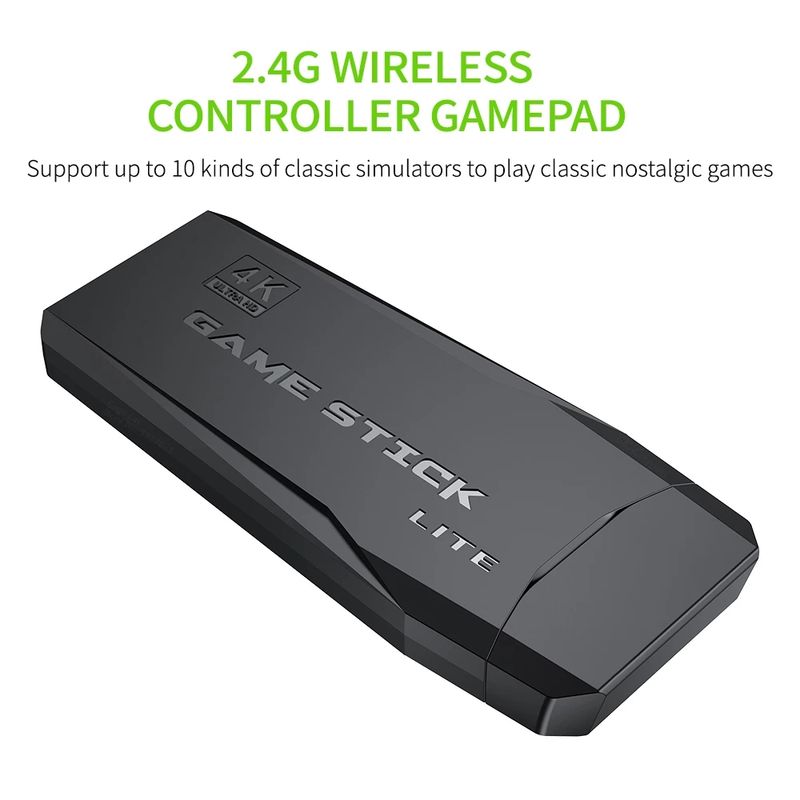 Consoles de jeux vidéo 4K HD 2.4G sans fil 10000 jeux 64 Go rétro Mini manettes de jeu classiques TV famille contrôleur pour PS1/GBA/MD_voghion.com