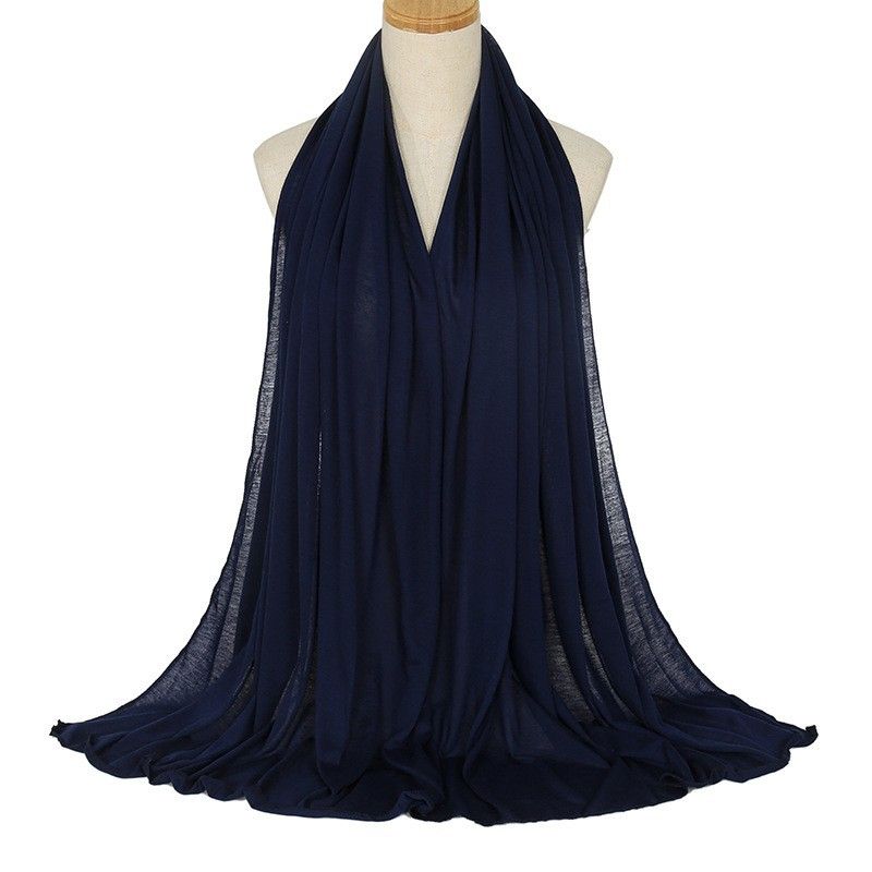 Nuova sciarpa casual elegante lunga in jersey tinta unita da donna in cotone mercerizzato, scialle alla moda per quattro stagioni YS1_voghion.com