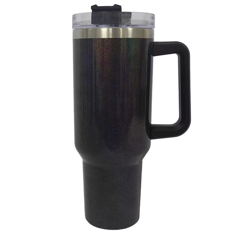 rainbow paint 40oz car cup large capacity 304 stainless steel insulation cup two-color gradient car ice cup_voghion.com