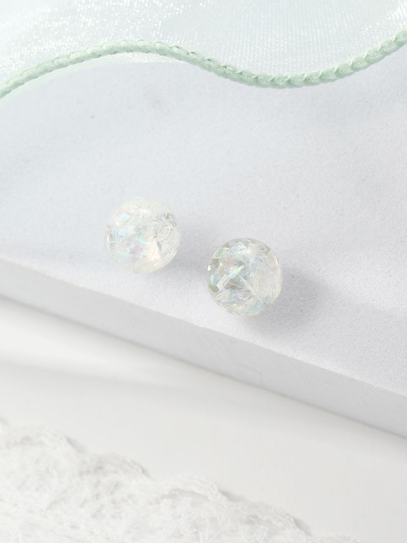 Orecchini a bottone rotondi bianchi australiani da donna_voghion.com