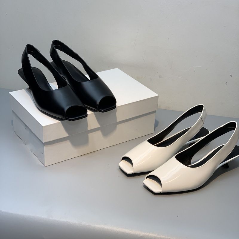 2025 Nowe buty na obcasie Cat Heel Single Shoes dla kobiet z prawdziwej skóry Niche Design Open Peep Toe High Heels French Style Elegant_voghion.com