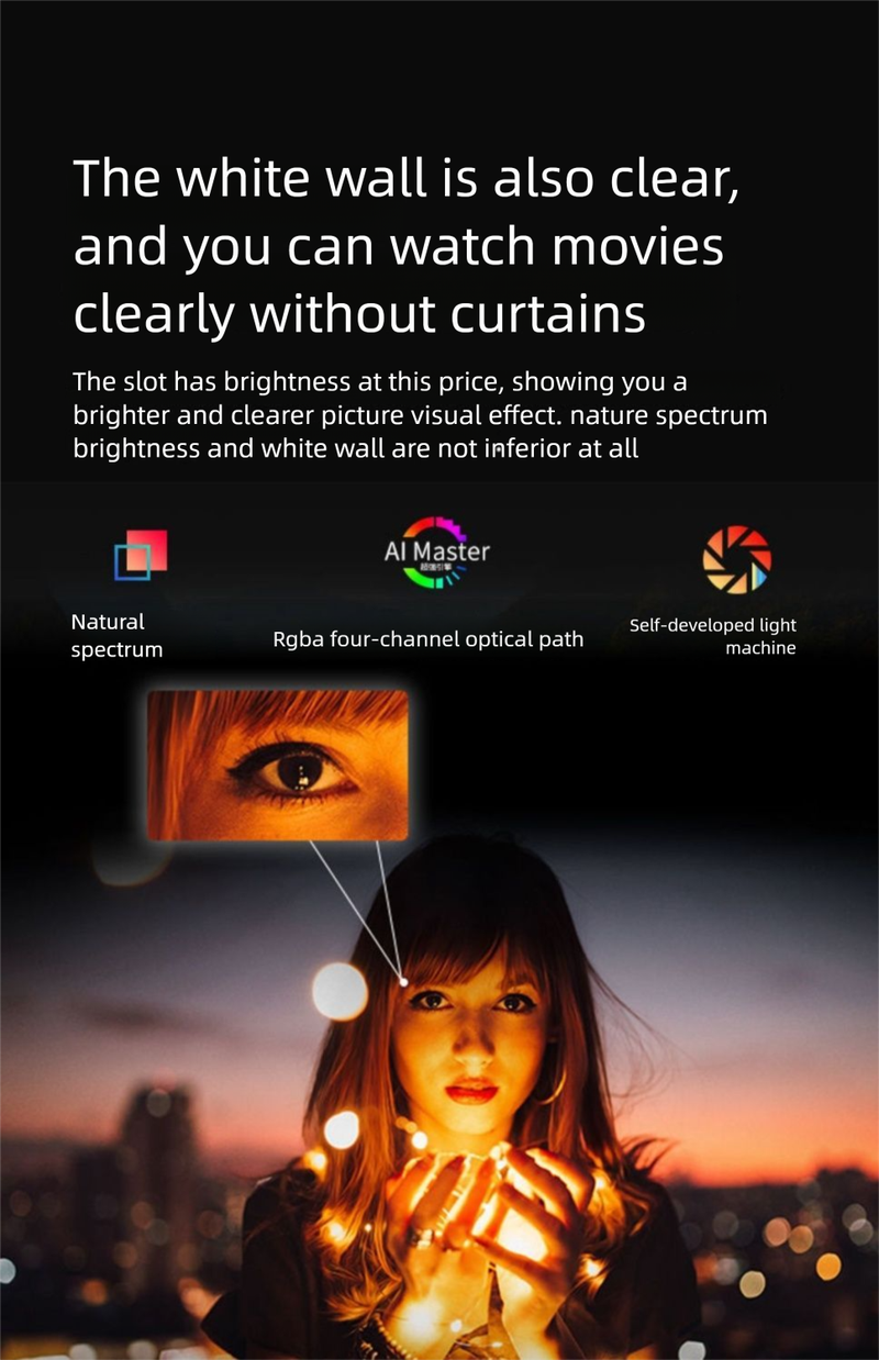 New 5G Portable HD Smart Projector WiFi Mobile Screen Casting Home Theater Bedroom Living Room Wall Projection_voghion.com