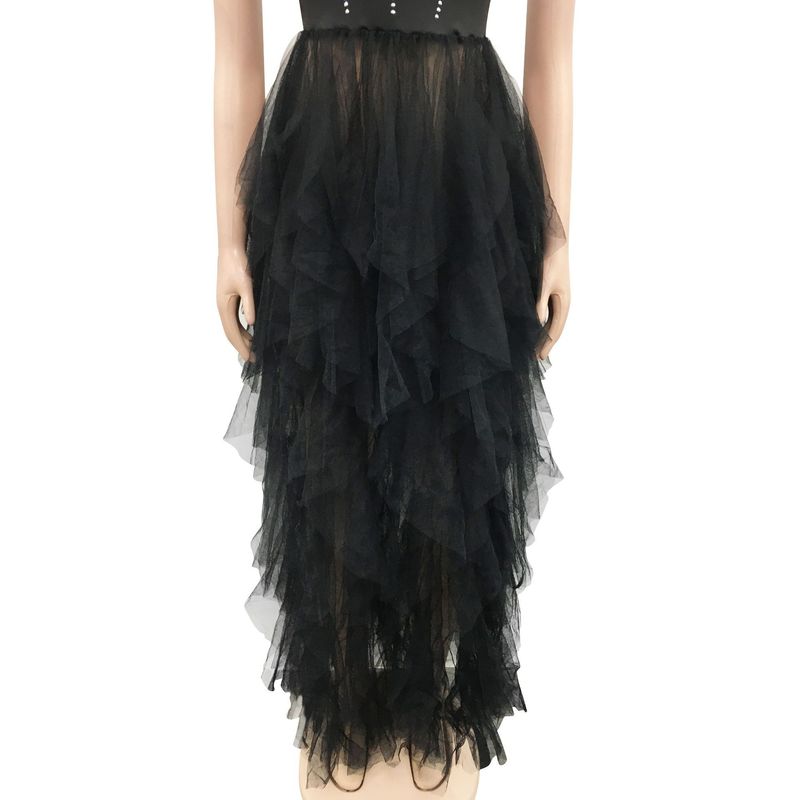 Îmbrăcăminte pentru femei, culoare solidă, fierbinte, cu diamant, tub, top, pufos, plasă, rochie, îmbrăcăminte pentru femei_voghion.com