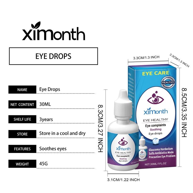Ximonth Eye Care Solution Soothes Eye Discomfort, Moisturizes And Comforts Eyes With A Gentle Formula_voghion.com