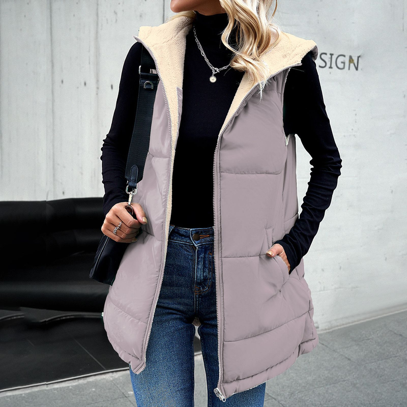 Abbigliamento da donna giacca imbottita in cotone invernale giacca imbottita in cotone con cappuccio di media lunghezza per pendolari_voghion.com