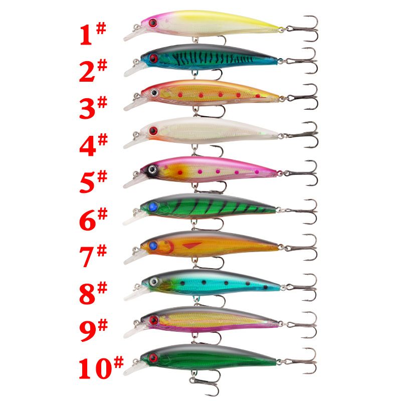 Lokkeagn Laseragn 11,2 cm/13,2 g med ringperler Minnow simuleringsagn Hard agn Fiskeutstyr_voghion.com