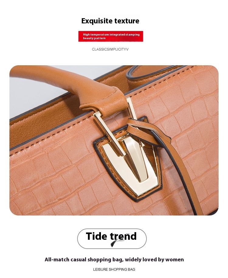 New Large Capacity Crocodile Pattern Handbag Fashionable Tassel Bag Trendy Single Shoulder Diagonal Four Piece Set Mother Bag_voghion.com