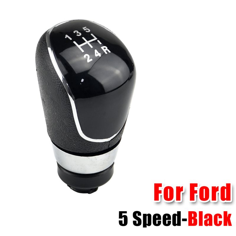 5/6 gears gearstangsknop håndbold til Ford Focus 2 FL C-MAX 2006-2011 3 4 7 Galaxy læderbetræk til manchetbeklædning_voghion.com