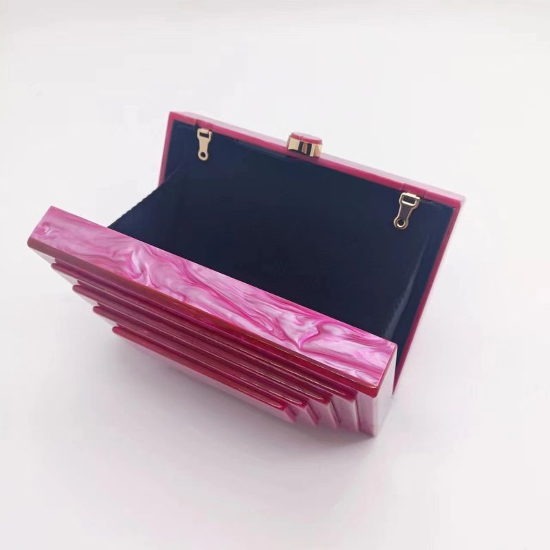 Borsa da donna, borsa da pranzo, borsa con cuciture retrò, tendenza, borsa a tracolla in acrilico con catena, per ragazza_voghion.com
