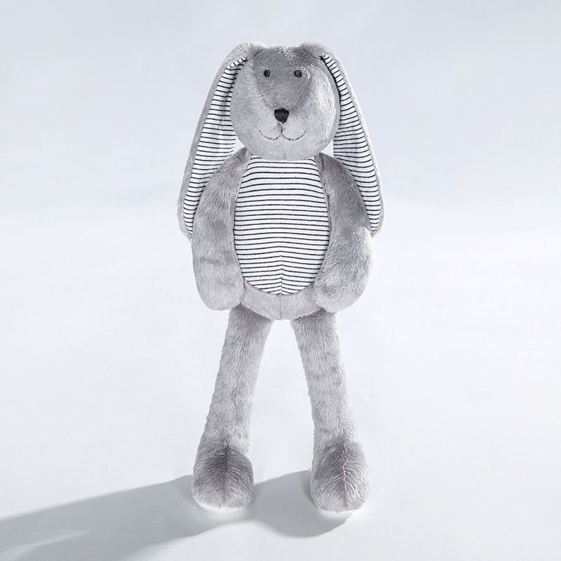 Kuscheltiere Soft Life Neues graues Kaninchen Kurzes Plüschtier Kinderschlafkomfortpuppe Kindertagsgeschenk_voghion.com