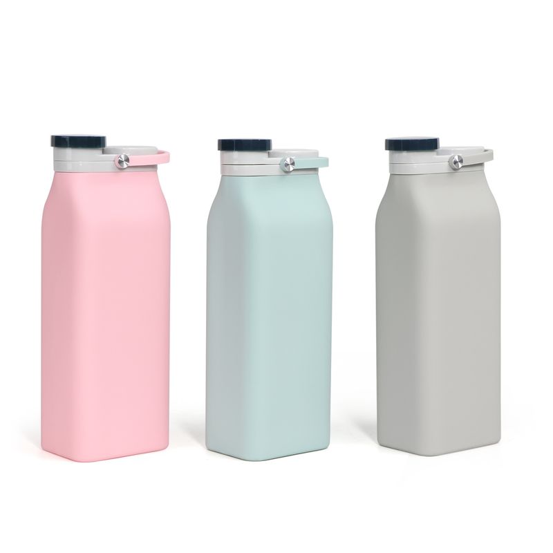 Gobelet à eau pliable en silicone portable pour sports de plein air, bouteille de lait de grande capacité, style nordique minimaliste, idéal pour les voyages_voghion.com