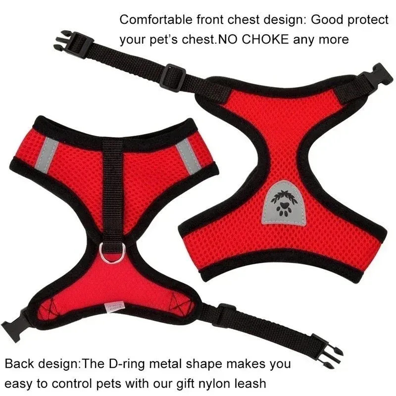 Verstellbares Hundegeschirr aus Netzstoff, S/M/L/XL, von PawParty Store_voghion.com
