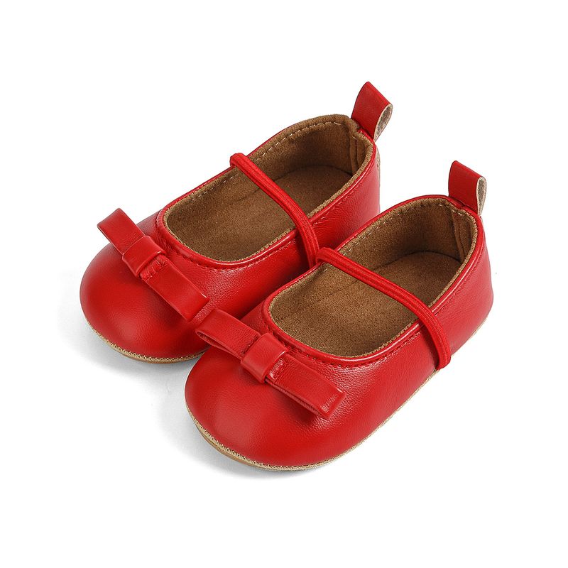 Primavera e autunno nuove scarpe da passeggio per bambine con fiocco a farfalla e fondo antiscivolo G406_voghion.com