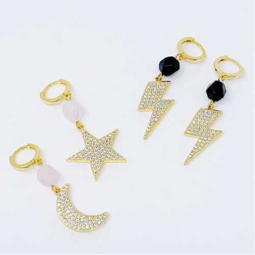 Shine From Sky Drop EarringsShine From Sky Drop Earrings_voghion.com