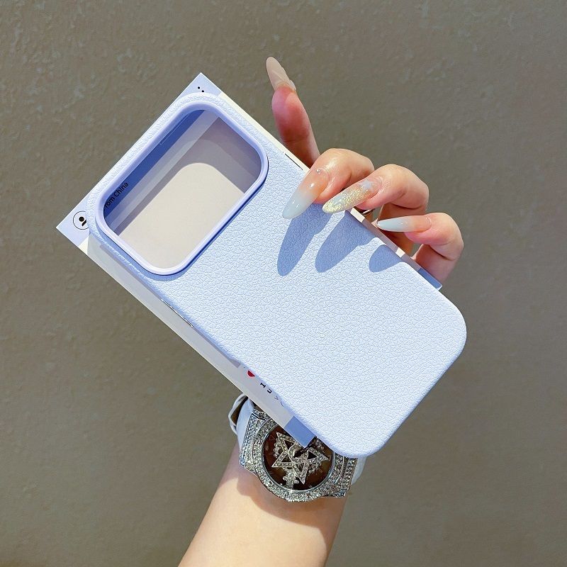 2 IN 1 Candy Color Litchi Pattern Phone Case For IPhone 17 17Air 16 15 14 13 12 11 Pro Max Case Leather Soft Protection Cover_voghion.com