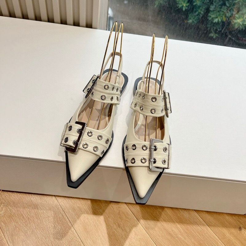 Sommer Spitzschuh Pantoletten Neu Frühjahr Neue Einfache Nieten Lässig Flach Einfarbig Mode Echtes Leder Sandalen_voghion.com