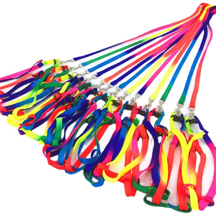 Pet Special Offer Leash Golden Retriever Colorful Chest Harness Dog Supplies_voghion.com