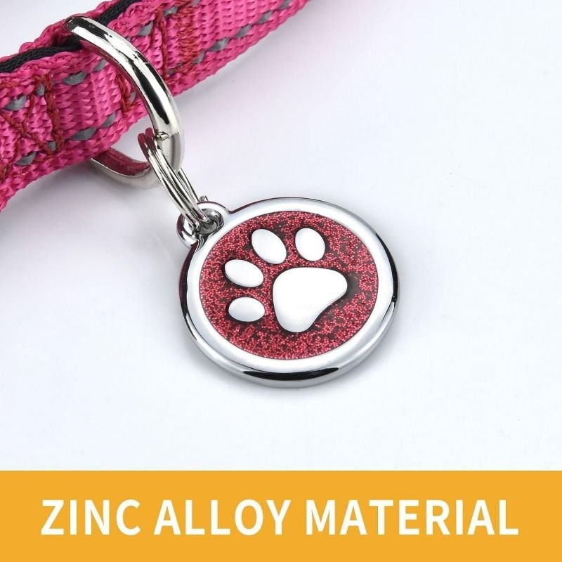 Dog Identification Tag, Silver, Engraved_voghion.com