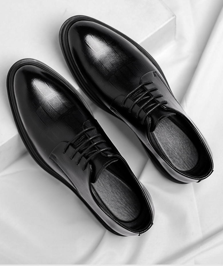 Männer fir geschäftlech formell Kleedung, britesch Stil Casual Héicht Erhéijung, 8cm Kostüm, Schong fir Hochzäitslieder Schong_voghion.com