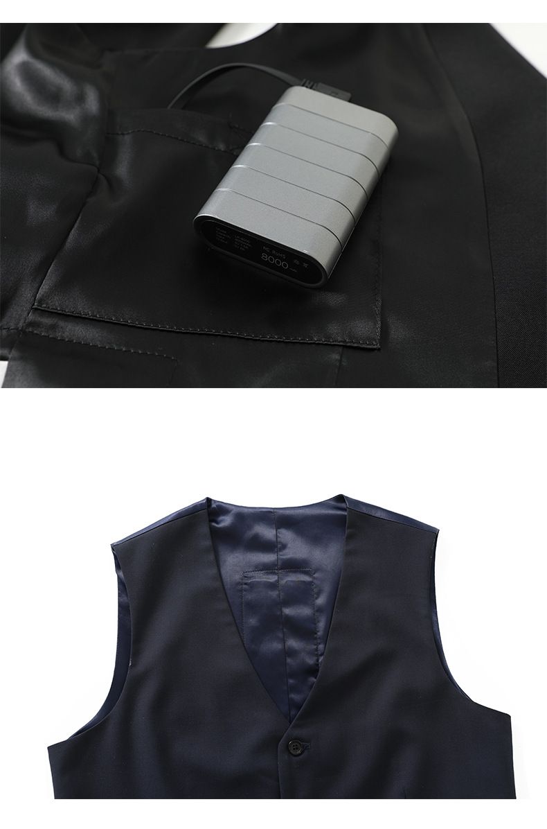 Herrkläder smart värmeväst vinter varm affärsväst uppladdningsbar värmeväst_voghion.com
