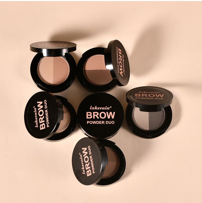 Lakerain Dual-Color Eyebrow Powder Natural 3D Contour Nose Shadow Powder Long-Lasting Waterproof Formula Highly Pigmented Eyebrow Makeup_voghion.com