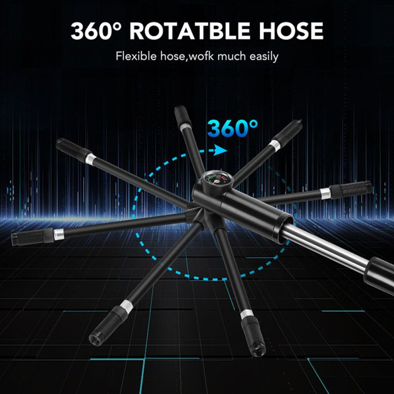 Tragbare Hochdruck-Fahrradluftpumpe mit 500 psi und Manometer für Gabel und Hinterradaufhängung, Stoßdämpfer, Mountainbike-Pumpe_voghion.com
