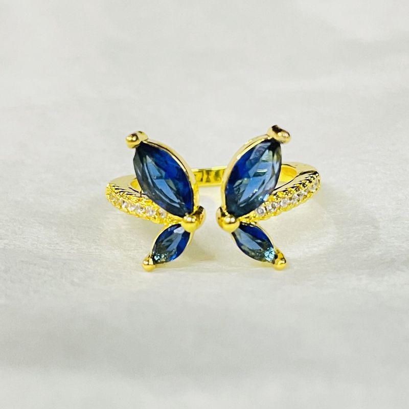 New Sparkling Diamond Butterfly Ring For Women's Design, Niche Personalized Opening Ring, High-end Accessory_voghion.com