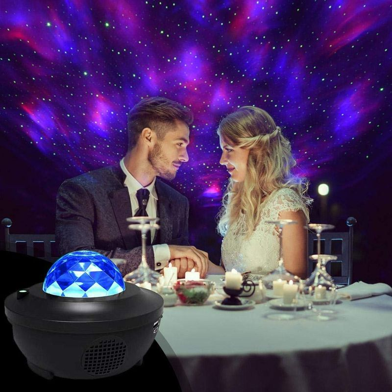 Bluetooth mūzikas LED zvaigžņu debesu projektors Galaxy zvaigžņotā nakts gaisma bērnu istabai guļamistabai_voghion.com