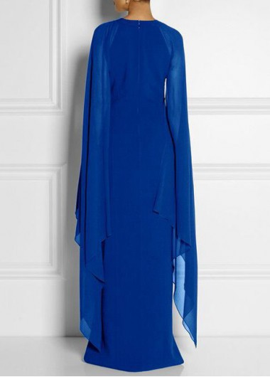 Vestido largo sin mangas del vestido de noche del mantón de la gasa de las mujeres_voghion.com