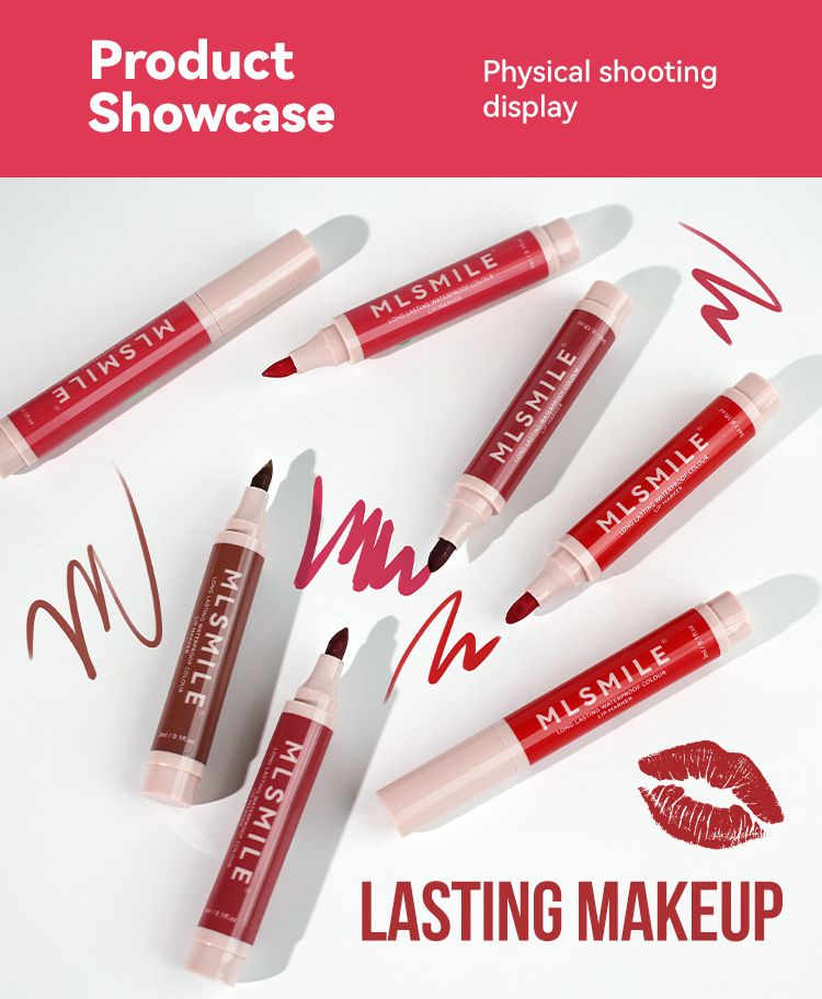 Marker Liquid Lipstick Set Matte Non-Stick Cup Gloss Easy To Apply Liner Lip Glaze_voghion.com