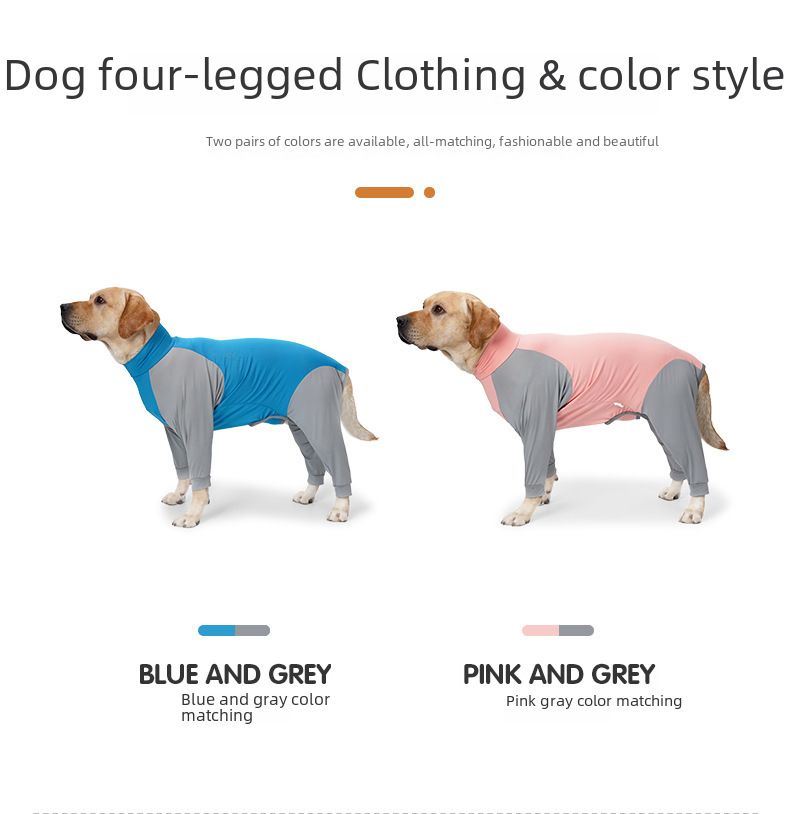 Vêtements pour gros chiens transfrontaliers Vêtements d'été tout compris résistants aux poils Vêtements à quatre pattes Vêtements de rééducation pour animaux de compagnie Vêtements pour chiens moyens et grands_voghion.com