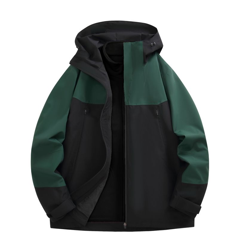 Giacca da uomo staccabile antivento impermeabile 3 in 1 in pile da donna TEFLON_voghion.com