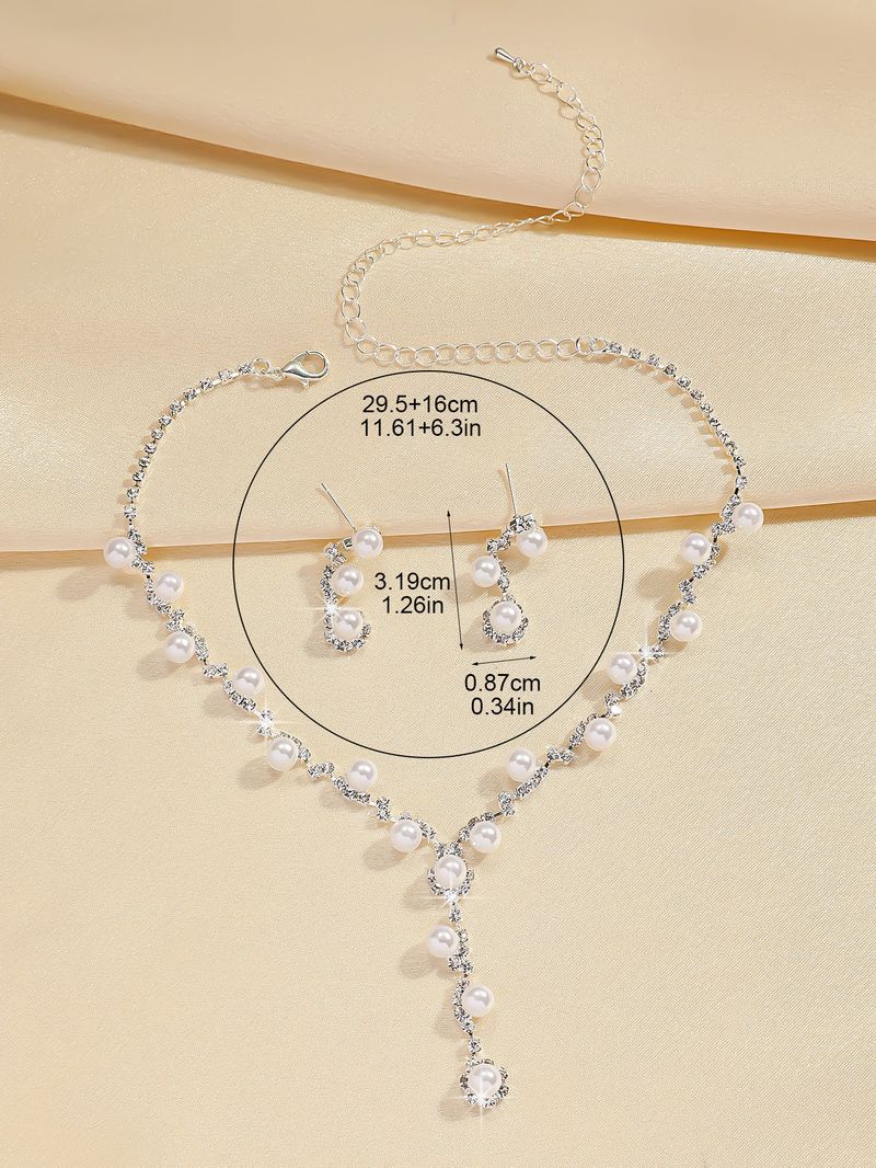 halsbandsset örhänge smyckesset bankettklänningsset halsband moderiktigt brudsmycken_voghion.com