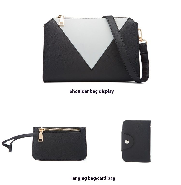 2024 new fashionable single shoulder diagonal women's hand-held cross pattern mother and child bag, color blocked four_voghion.com