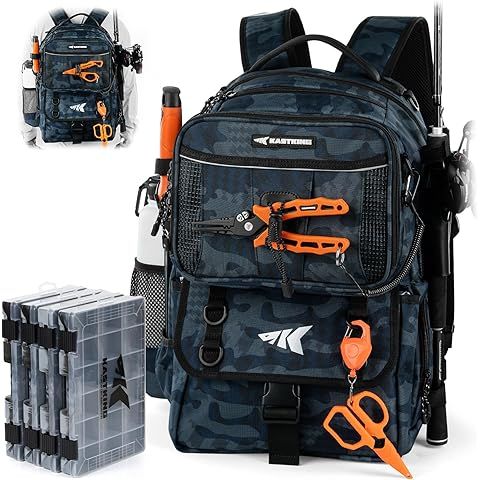 rillrun Mit Rutenhalter, Herren-Box-Rucksack, 42L Große Ausrüstungstasche Store Equipment, Grüne Tarnung, Angelrucksack_voghion.com