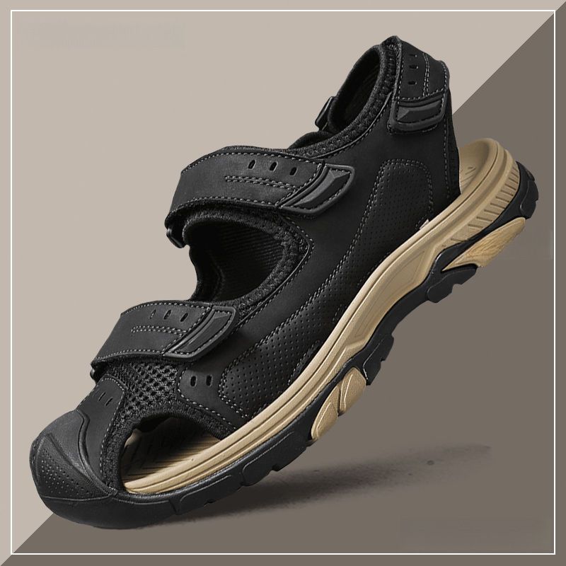 Sandali sportivi in vera pelle di alta qualità e di alta qualità per uomo, per attività all'aperto, con puntali e scarpe da spiaggia alla moda, sono stati_voghion.com