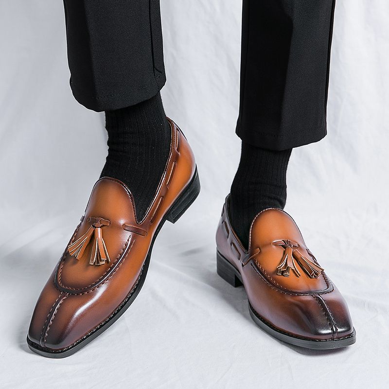Herrenschuhe Luxus Quaste Lederschuhe Formelle Schuhe Für Männer Oxfords Männliche Hochzeit Party Büro Business Slip-On Fahrschuhe_voghion.com