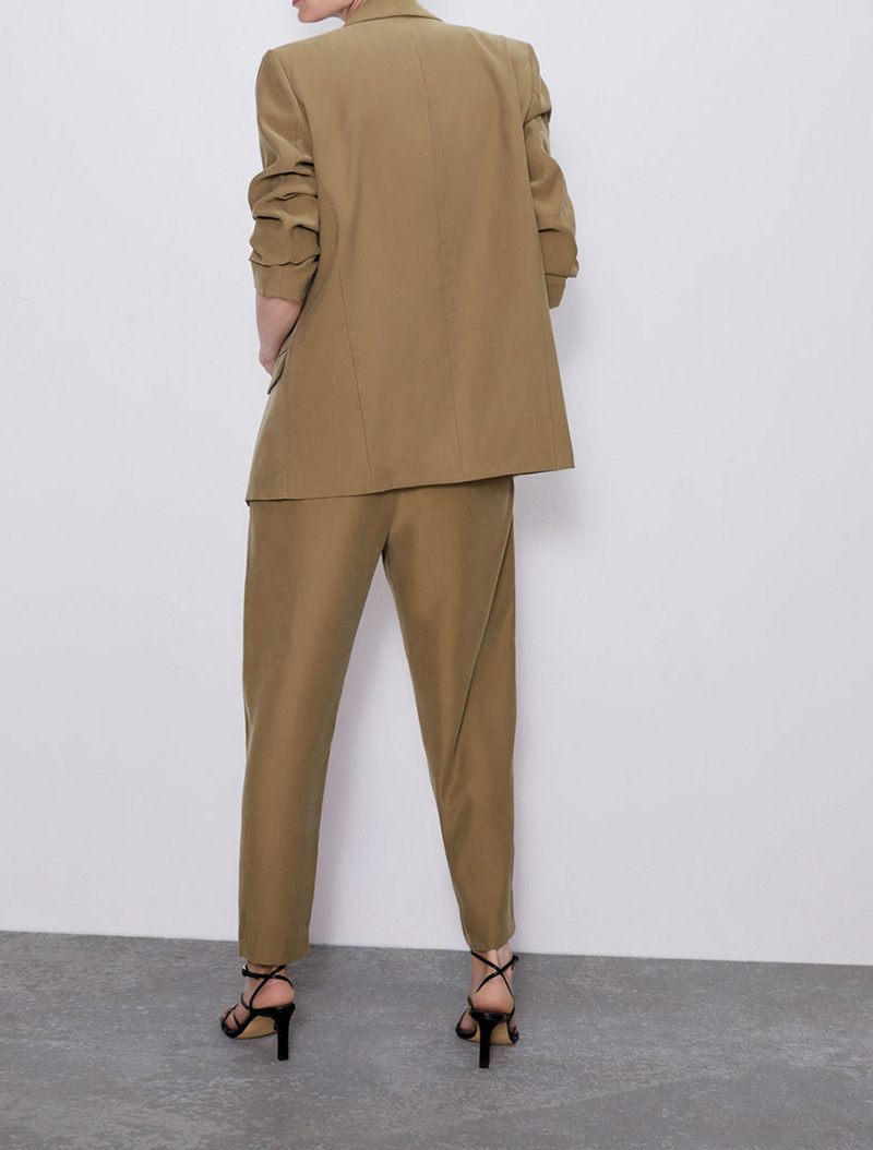 Giacca da donna multicolore da donna, stile casual, con maniche a sette quarti, pieghettata_voghion.com