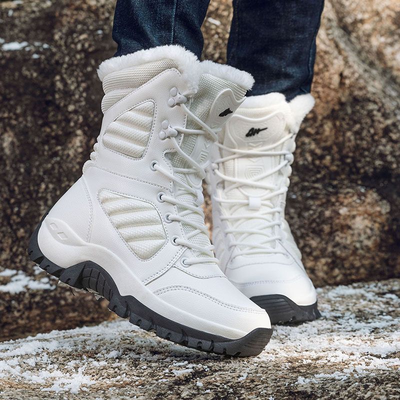Warm High Top Hiking And Skiing Training Boots, High Top Combat Military Boots, Hiking Shoes_voghion.com