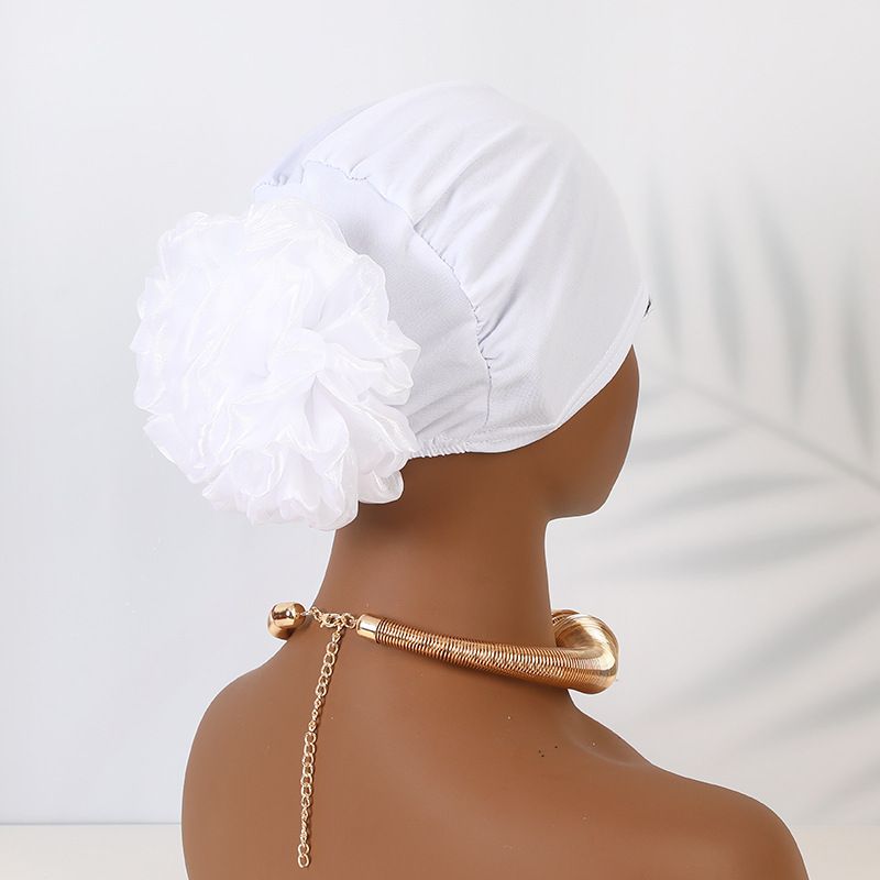 Foulard musulman pour femmes, nouveau chapeau foulard à grandes fleurs du Moyen-Orient, chapeau à fleurs élégant à la mode_voghion.com