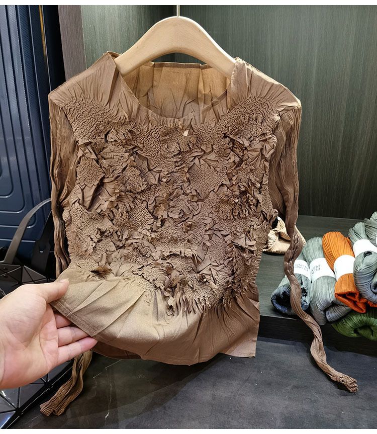 Vêtements pour femmes, jupe plissée à fleurs, haut de gamme, fait à la main, deux pièces, tempérament, mode, costume féminin, automne, nouveauté_voghion.com