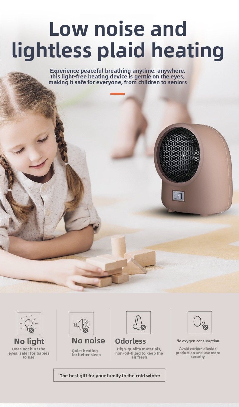 Small Electric Office Desktop Mini Fan Heater Portable Home Heating Foot Warmer_voghion.com