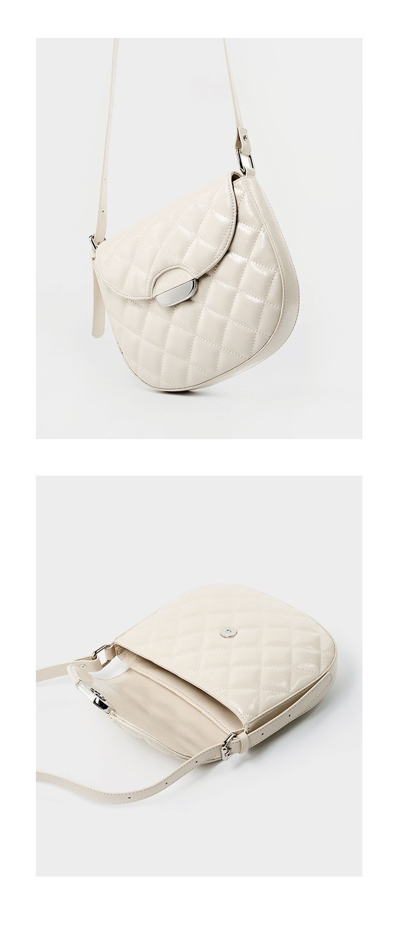 Borsa a tracolla trapuntata di lusso per donna - Borsa a tracolla in vera pelle, piccola borsa hobo a forma di naso con tracolla a catena_voghion.com
